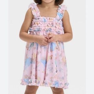 Disney NEW Princess Cinderella Belle Jasmine Chiffon Dress - Pink Sz 2T